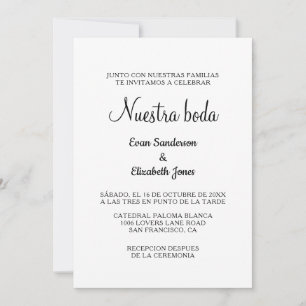convites de casamento do vazio de boda espanhol