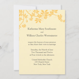 Convites De Casamento Dourado E Amarelo