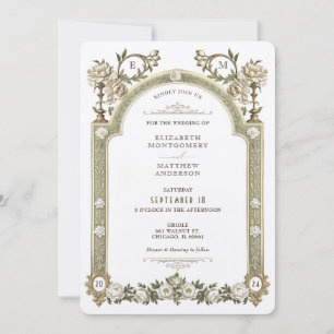 Convites de Casamento Elegância Real Vitoriana