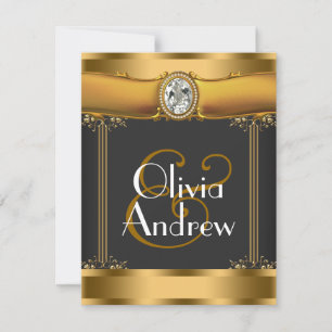Convites de Casamento Elegantes Art Déco