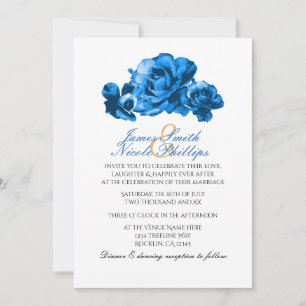 Convites de Casamento Elegantes com Rosas em Aquar