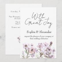 Convites de Casamento Elegantes com Tema Floral