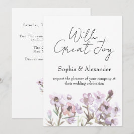 Convites de Casamento Elegantes com Tema Floral