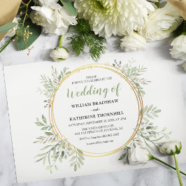 Convites de Casamento Elegantes com Verdura Botâni
