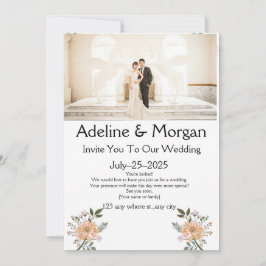 Convites de casamento elegantes e personalizáveis