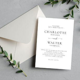 Convites de Casamento Elegantes Minimalistas Moder