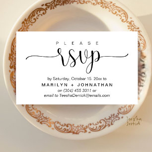 Convites de Casamento Elegantes RSVP via Telefone