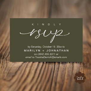 Convites de Casamento Elegantes RSVP via Telefone
