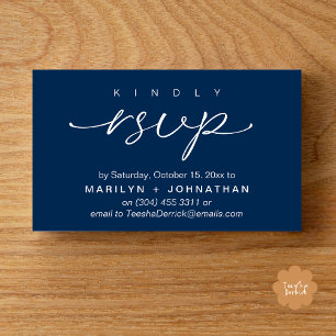 Convites de Casamento Elegantes RSVP via Telefone 