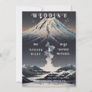 Convites de Casamento Elegantes Vulcão de Neve