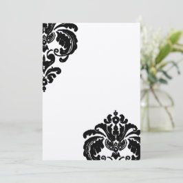 Convites de Casamento em Damasco Preto