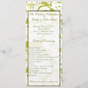 Convites de Casamento em Damasco Verde