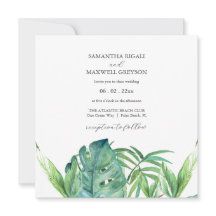 Convites de Casamento em Destino Tropical Palmeira