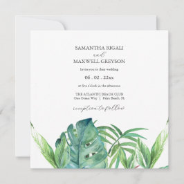 Convites de Casamento em Destino Tropical Palmeira