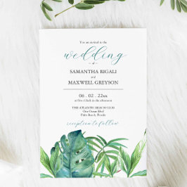 Convites de Casamento em Destino Tropical Palmeira