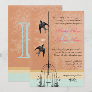 Convites de Casamento em Gaiola de Pássaro Vintage