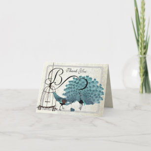 Convites de Casamento em Gaiola de Pássaros Pavão 