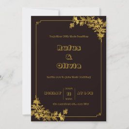 Convites de Casamento Estético Laranja e Vermelho