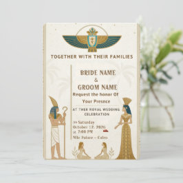 Convites de Casamento Faraónicos Reais