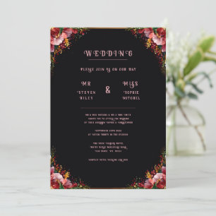 Convites De Casamento Flamental Coloridos Elegante