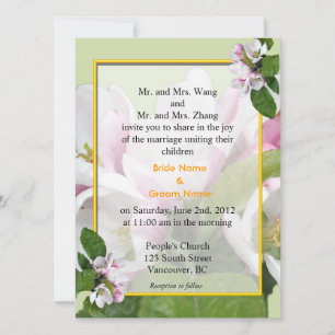 Convites de casamento flor de maçã