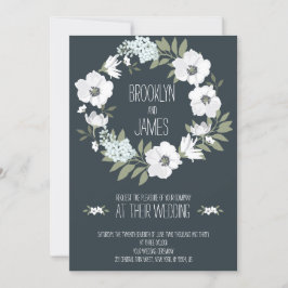 Convites de casamento Florais Com Pele Branca