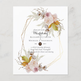 Convites de casamento Florais Cor-de-Rosa Espelhos