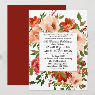 Convites de Casamento Florais Elegantes e Formais