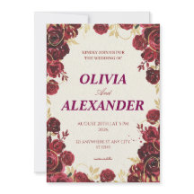 Convites de Casamento Florais Luxo Sombrio
