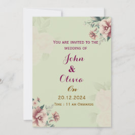 Convites De Casamento Floral