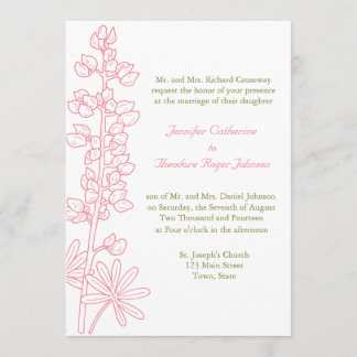 Convites De Casamento Floral A Rosa Vintage