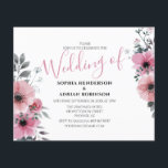 Convites De Casamento Floral Cor-De-Rosa De Orçame<br><div class="desc">Convide seus convidados para comemorar o dia do seu casamento,  com estes elegantes convites de casamento floral rosa. Apresentando um fundo branco clássico,  um conjunto de flores cor-de-rosa e um modelo de casamento na moda que é fácil de personalizar.</div>