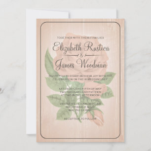 Convites De Casamento Floral Coral Russo