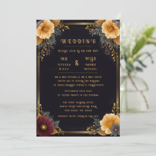 Convites De Casamento Floral Elegante