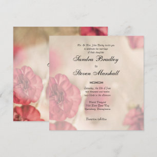 Convites De Casamento Floral Rosa