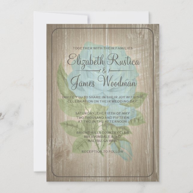 Convites De Casamento Floral Russo Brown (Frente)