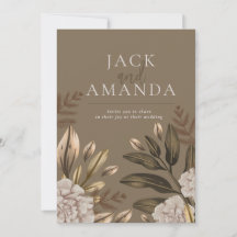 Convites De Casamento Floral Rustic Elegance