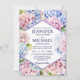 Convites de Casamento Flores de Hortênsias da Prim
