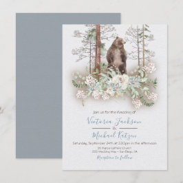 Convites de Casamento Florestal Woodland Watercolo