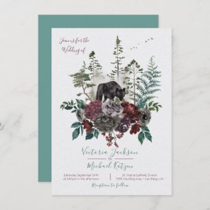 Convites de Casamento Florestal Woodland Watercolo