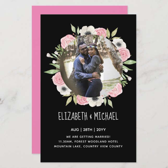 CONVITES DE CASAMENTO FOTOGRAFIAS ORÇAMENTAIS - Te (Frente/Verso)