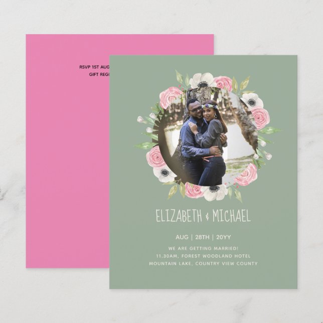 CONVITES DE CASAMENTO FOTOGRÁFICOS ECONÔMICOS - Co (Frente/Verso)