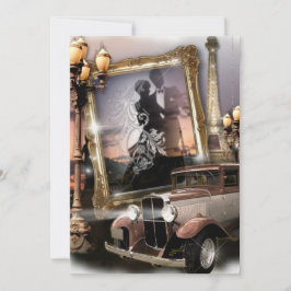 convites de casamento gangster Vintage damask