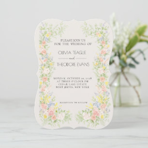 Convites de Casamento Glamourosos de Jardim Régio