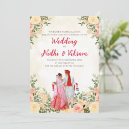 Convites de casamento indiano & convites de casame