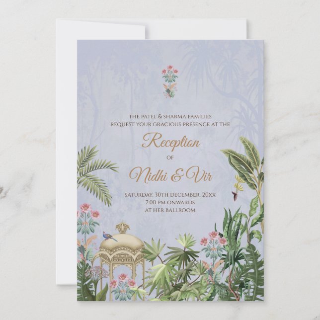 Convites de casamento indiano Convites Indianos Di (Frente)