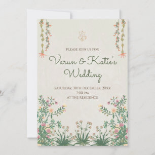 Convites de casamento indianos digitais & Convites