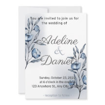 Convites de Casamento Indigo Romance