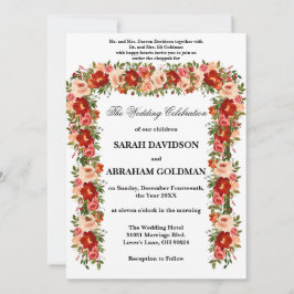 Convites de Casamento Judaicos Tradicionais - Rosa