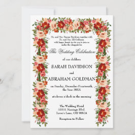 Convites de Casamento Judaicos Tradicionais - Rosa